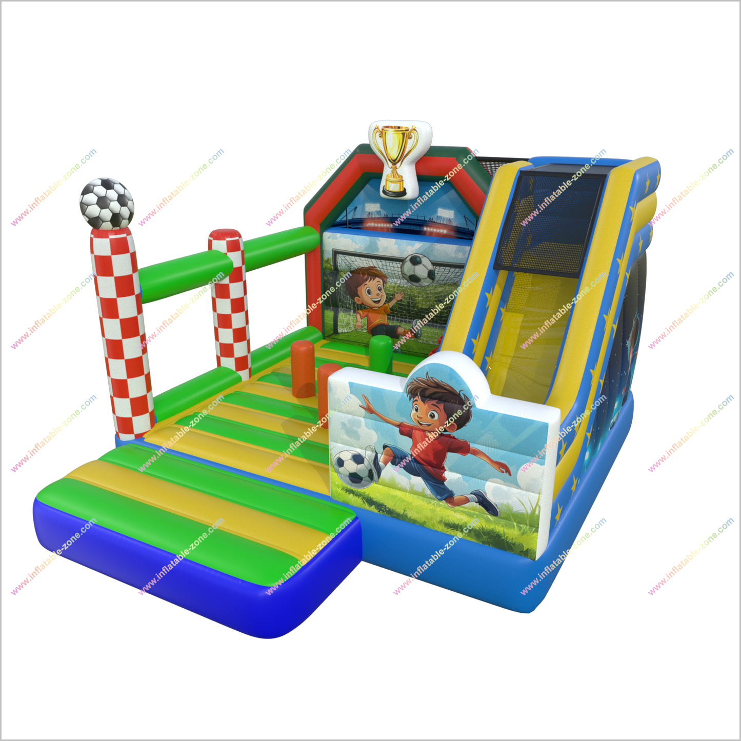 Inflatable Soccer Target Bounce House And Slide Combos Best Playground Equipment Bouncy Castle With Slide Hire Near Me
