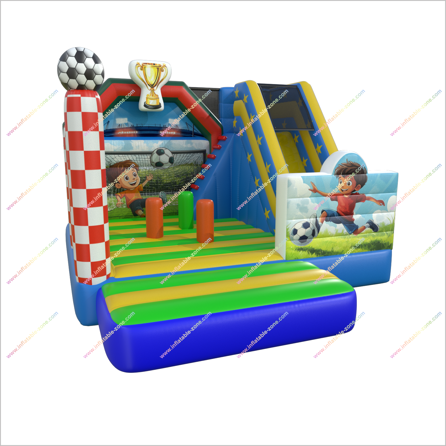 Inflatable Soccer Target Bounce House And Slide Combos Best Playground Equipment Bouncy Castle With Slide Hire Near Me