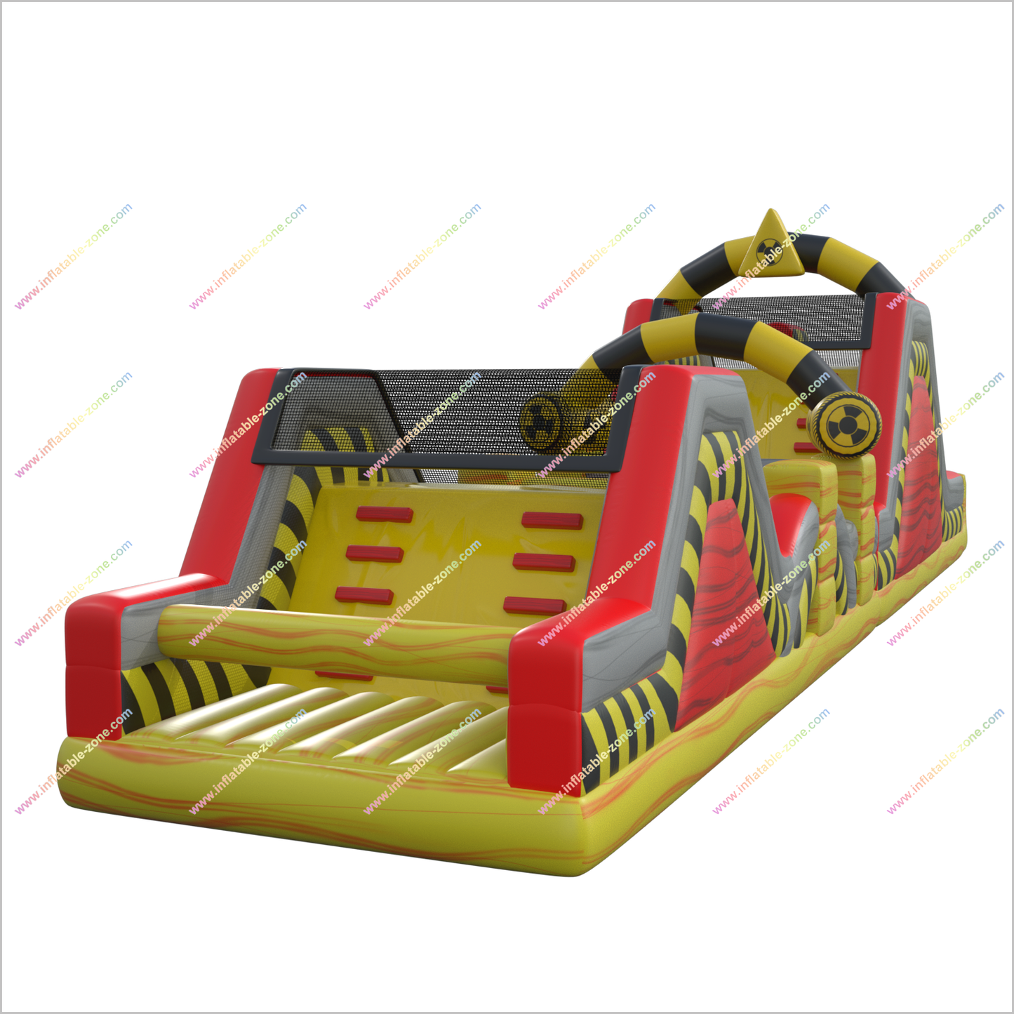 Toxic Element Inflatable Obstacle Course Indoor Play Party Interactive Run Bounce Obstacle Course For Sale