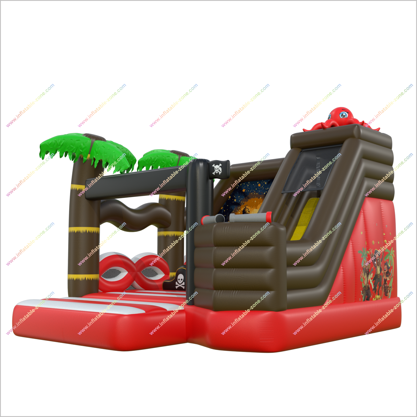 Big Bouncer Pirate Inflatables Adventure Time Combo Play Sport Select Bounce And Slide Hire