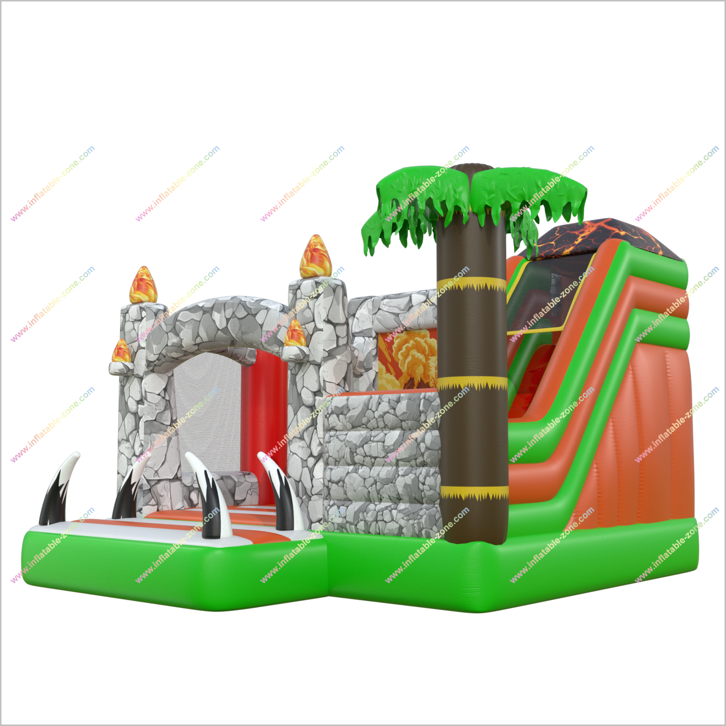 Bouncy Castle Dinosaur Inflatable Outdoor Slide Combo Life Jurassic Adventure Bounce House Slides For Rent