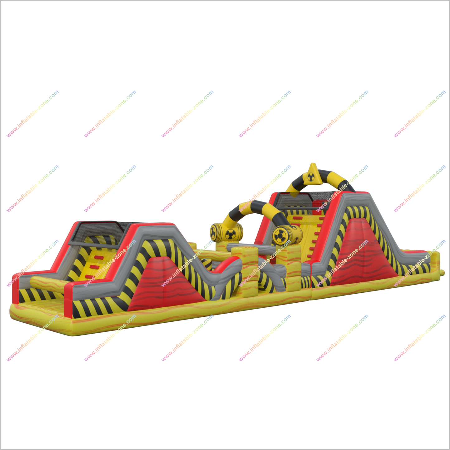 Toxic Element Inflatable Obstacle Course Indoor Play Party Interactive Run Bounce Obstacle Course For Sale