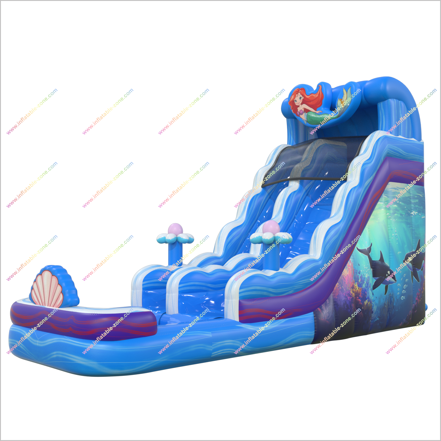 Ariel Little Mermaid Inflatable Water Slide For Rent Near Me Fun Splash Water Park Waterslide To Pool
