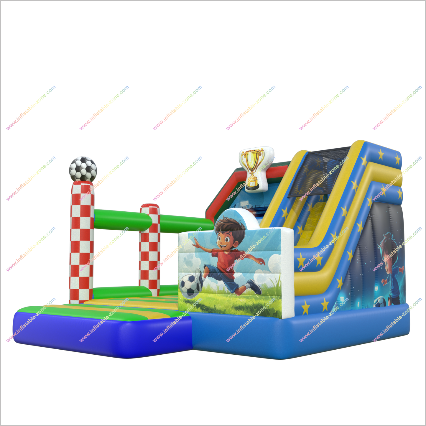 Inflatable Soccer Target Bounce House And Slide Combos Best Playground Equipment Bouncy Castle With Slide Hire Near Me