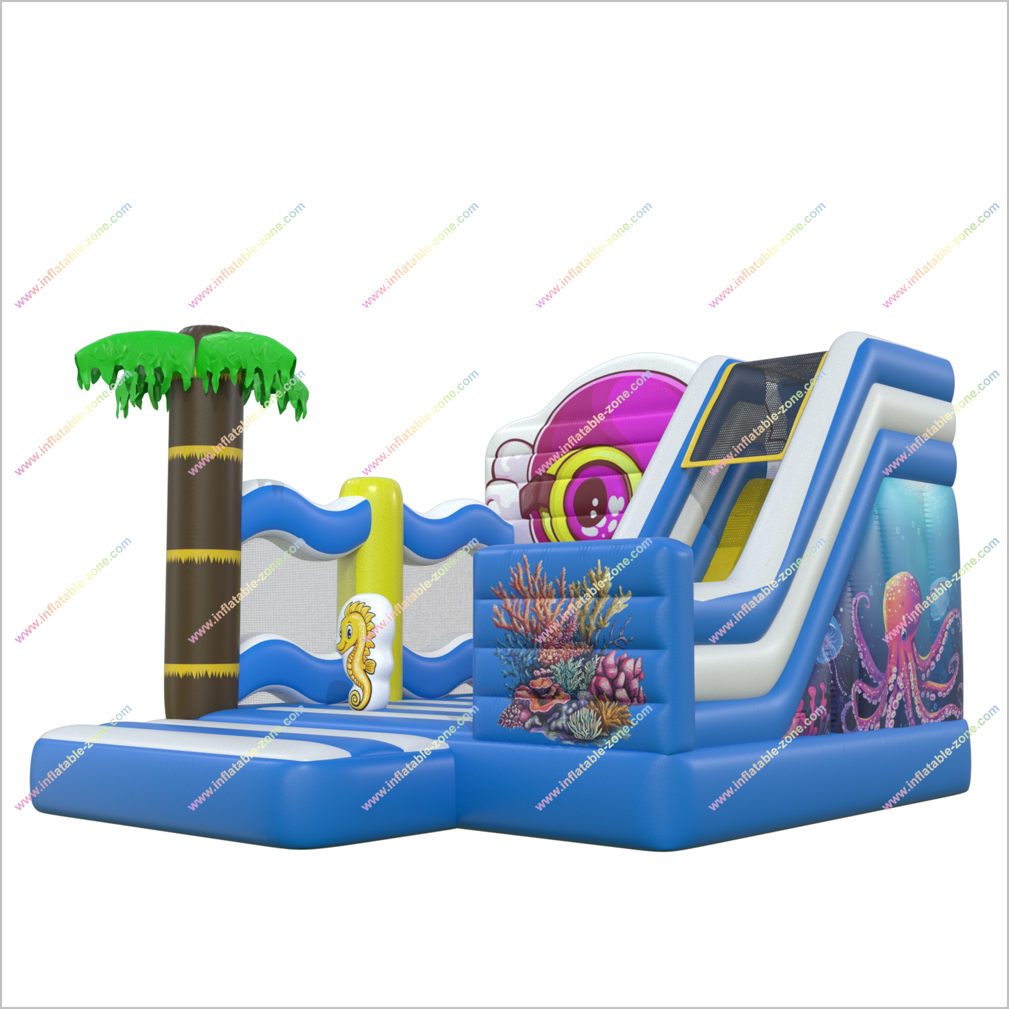 Ocean Play Indoor Playground Jump N Slide Inflatable Bouncer Holiday Combo Bouncy Slide For Hire