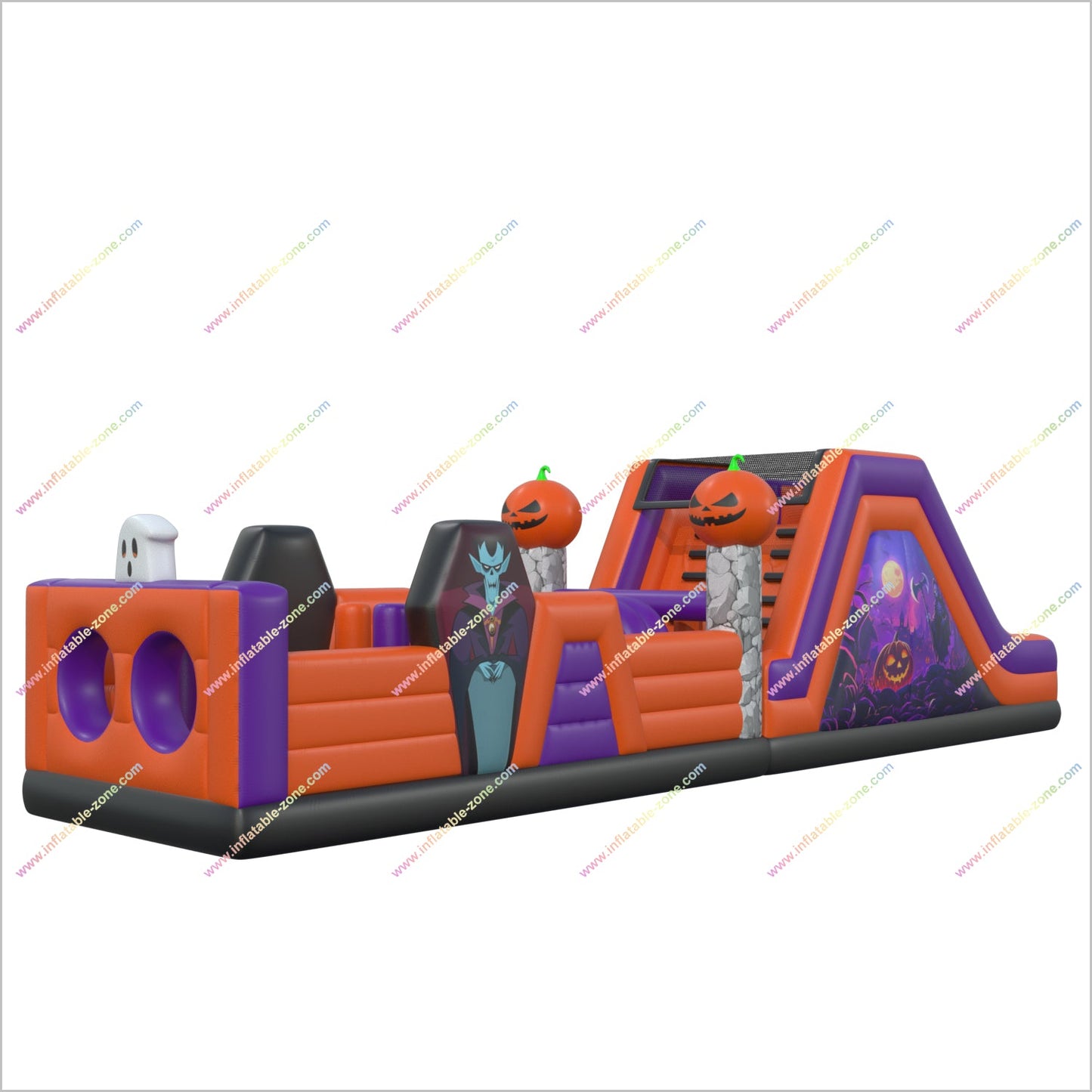 Awesome Halloween Ideas Adults Inflatable Obstacle Course Ghosts And Pumpkins Bounce House Obstacle Course For Rent