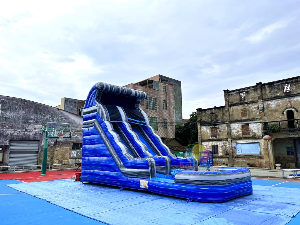 Fun Outdoor Commercial Inflatable Water Slide Wet & Dry Bounce House with Pool