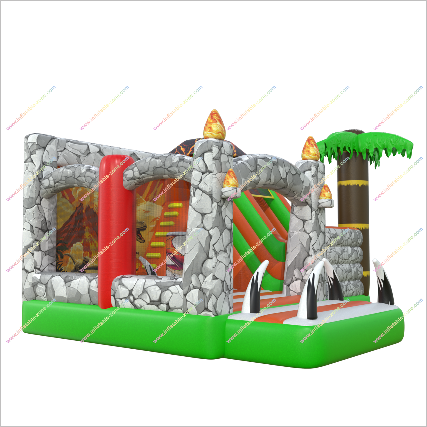 Bouncy Castle Dinosaur Inflatable Outdoor Slide Combo Life Jurassic Adventure Bounce House Slides For Rent