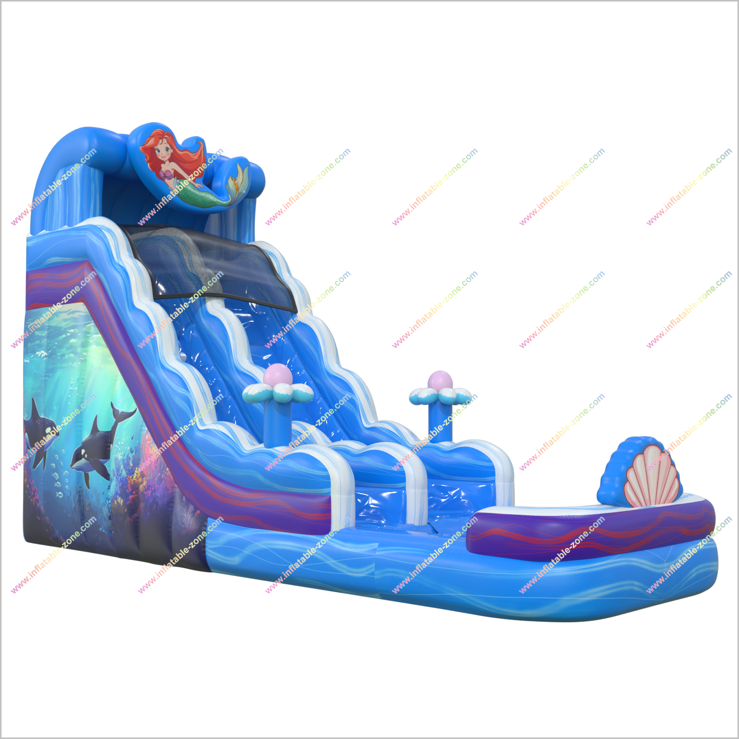Ariel Little Mermaid Inflatable Water Slide For Rent Near Me Fun Splash Water Park Waterslide To Pool