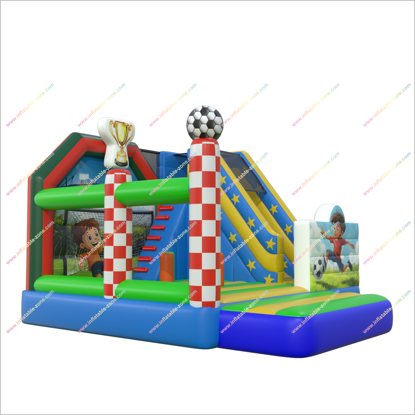 Inflatable Soccer Target Bounce House And Slide Combos Best Playground Equipment Bouncy Castle With Slide Hire Near Me