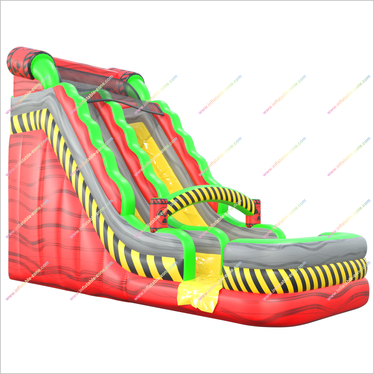 Radioactive Tall Inflatable Water Slides Childrens Garden Play Equipment Inflatable Slides For Swimming Pools