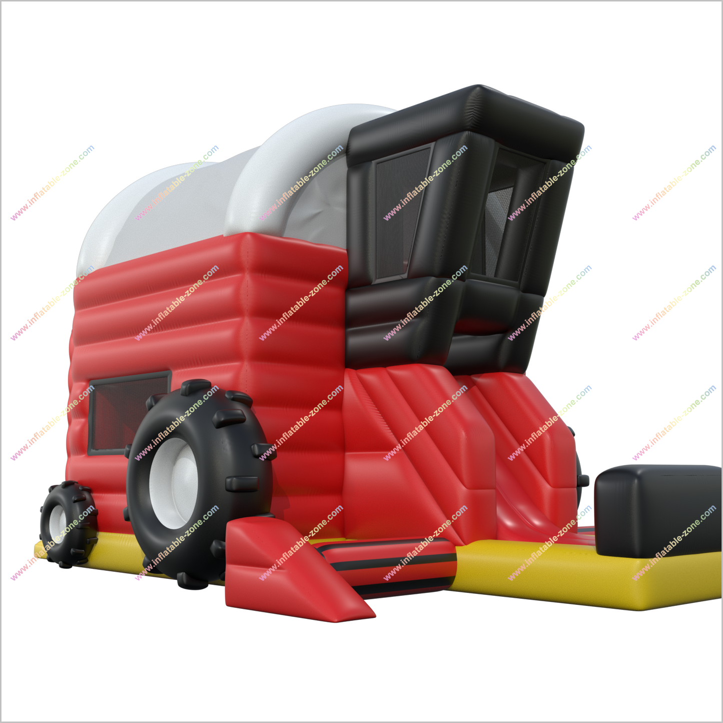 Red Tractor Inflatable Combo Bouncy Castle Slide Hire Farm Inspired Bounce House With Slide For Adults - Inflatable-Zone