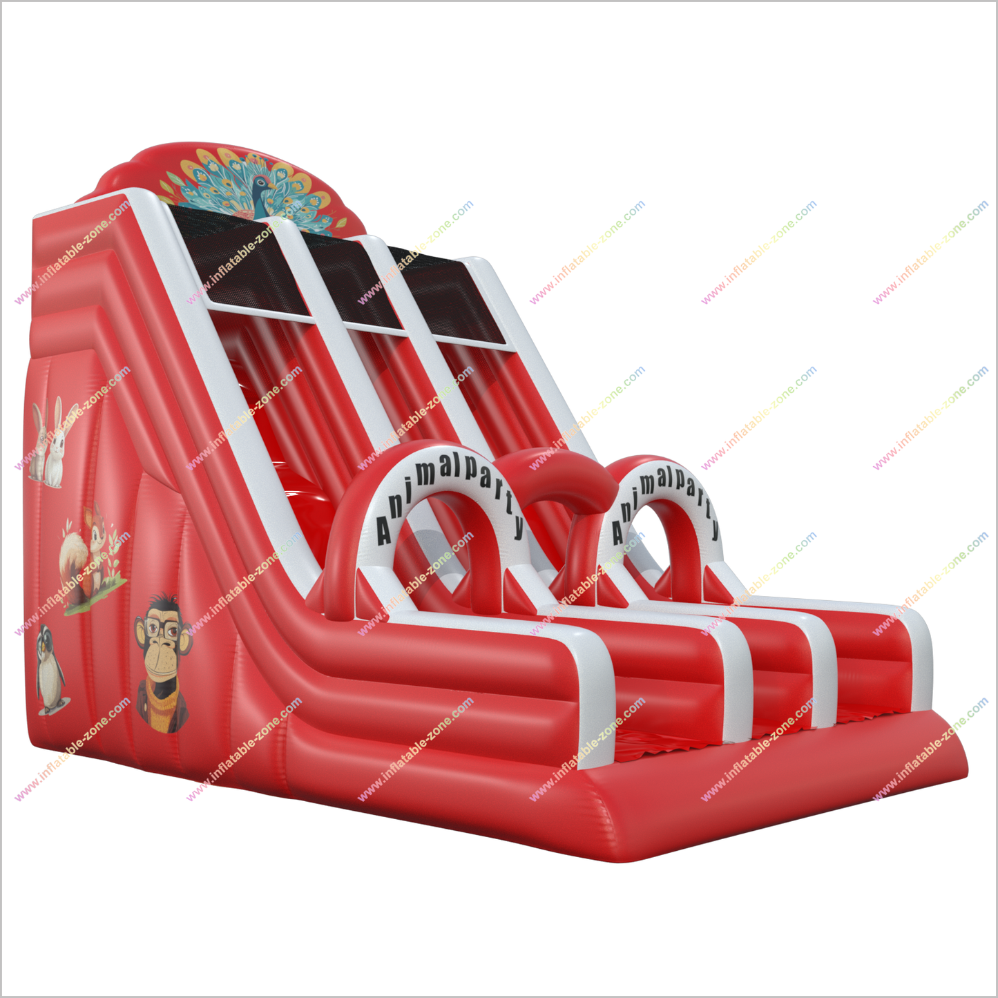 Animal Themed Party Inflatable Slide Rental Near Me Fun Park Amusement Center Double Slip And Slide - Inflatable-Zone