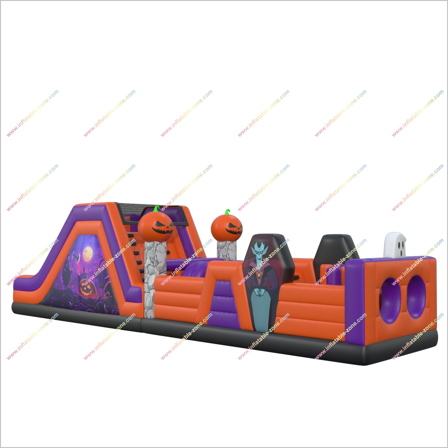 Awesome Halloween Ideas Adults Inflatable Obstacle Course Ghosts And Pumpkins Bounce House Obstacle Course For Rent