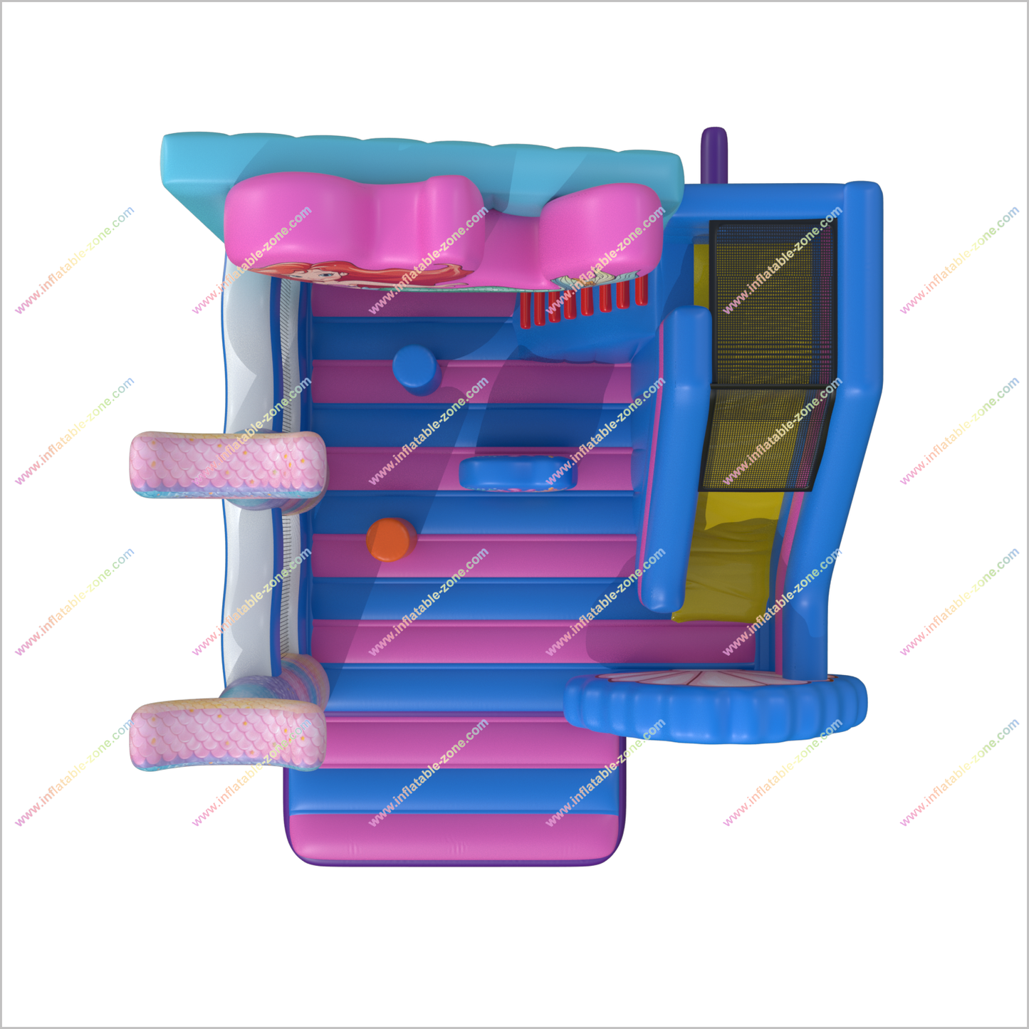 Inflatable Mermaid Bouncy Castle Target Inflatable Slide Combo Gift Princess Jumper Fun For Party