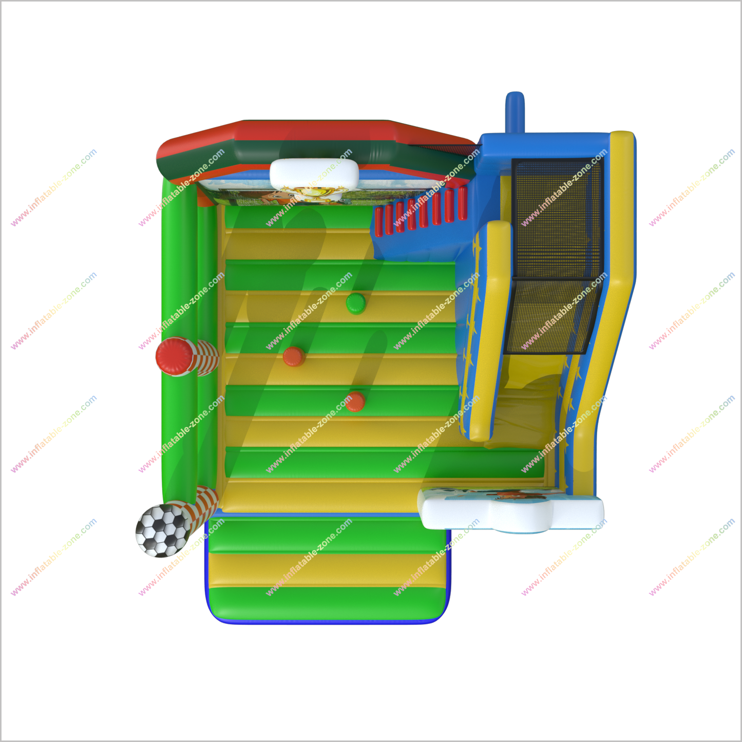 Inflatable Soccer Target Bounce House And Slide Combos Best Playground Equipment Bouncy Castle With Slide Hire Near Me