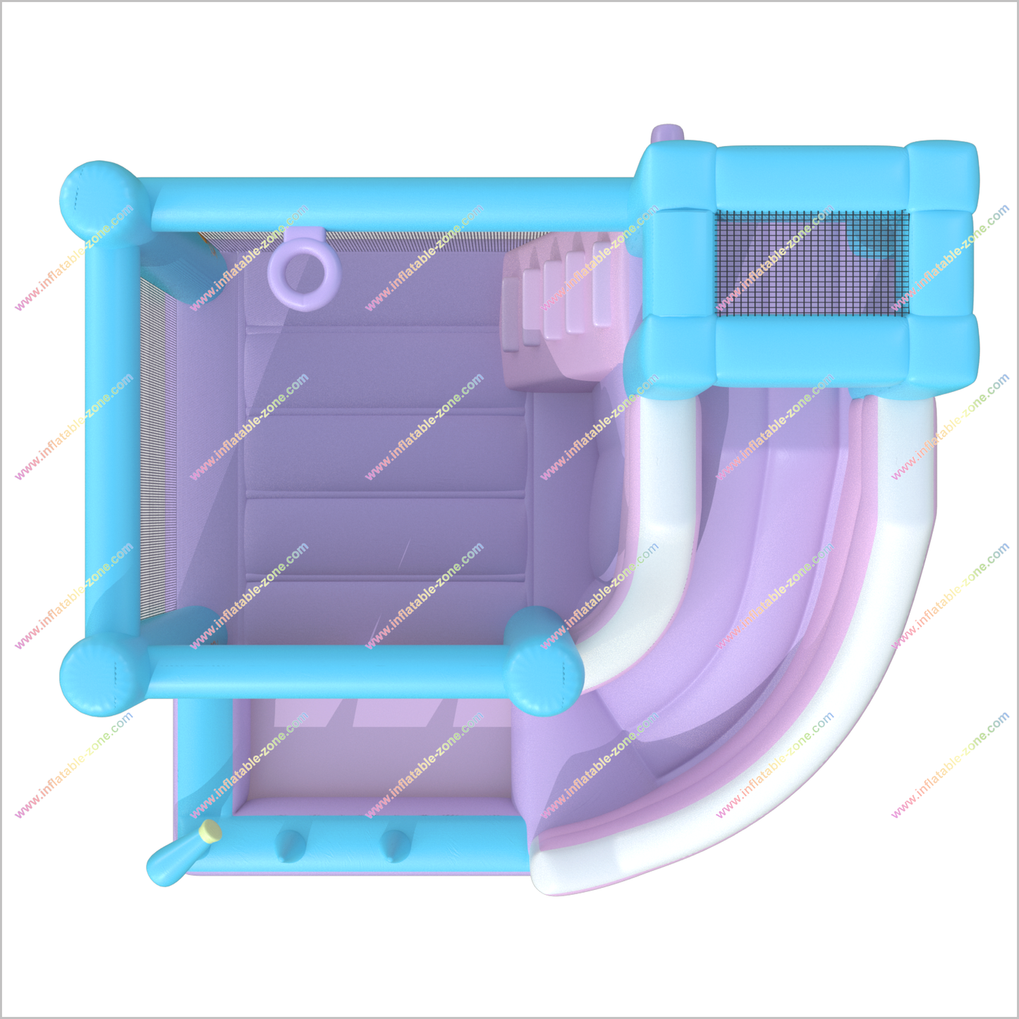 Princess-Themed Inflatable Bounce House And Water Slide Combo Magical Party Jumping Castle Slide Into Pool