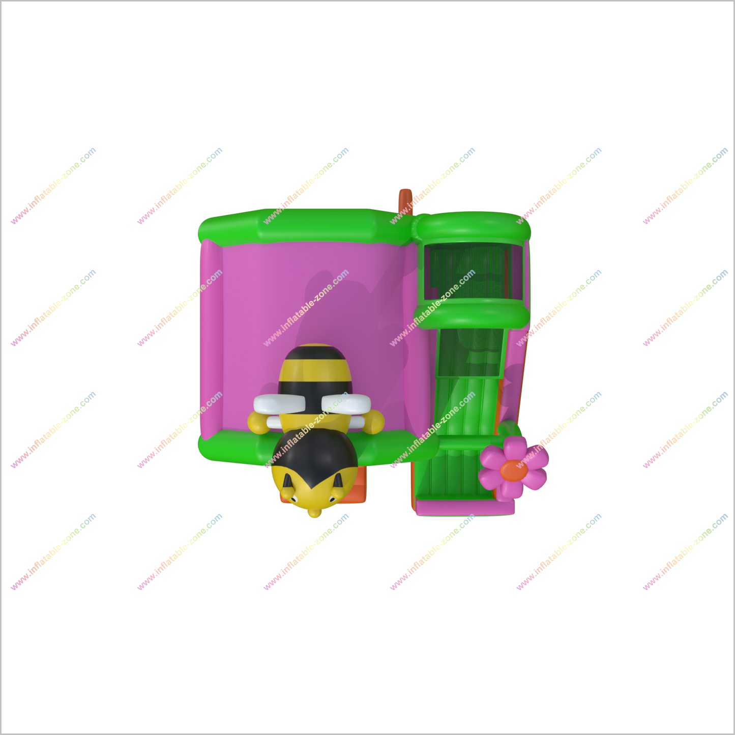 Bee Themed Inflatable Castle And Slide Flower Combo Bouncy House Slide Inflatable For Party - Inflatable-Zone
