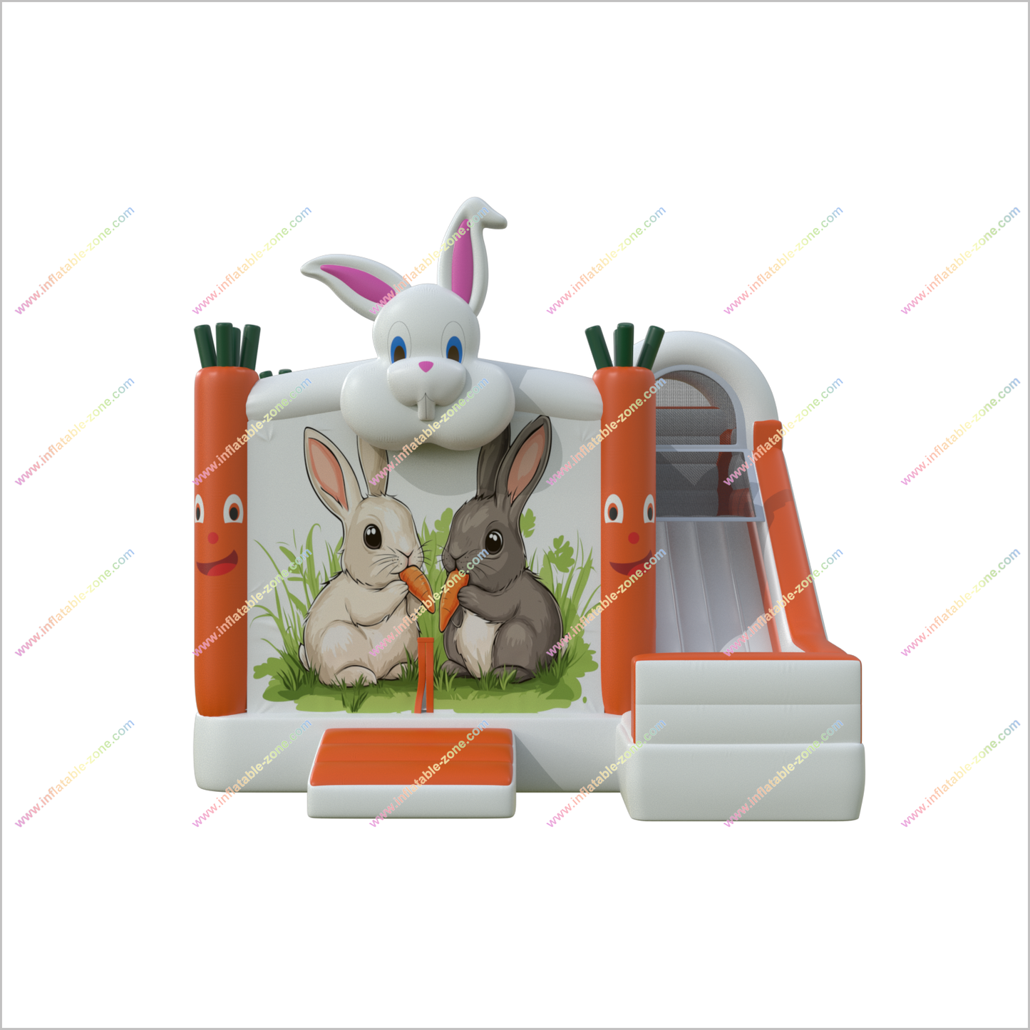 Adorable Bunny Jumping Castle Slides Combo Joy Inflatable Outdoor Playground Bounce House And Slide For Sale - Inflatable-Zone