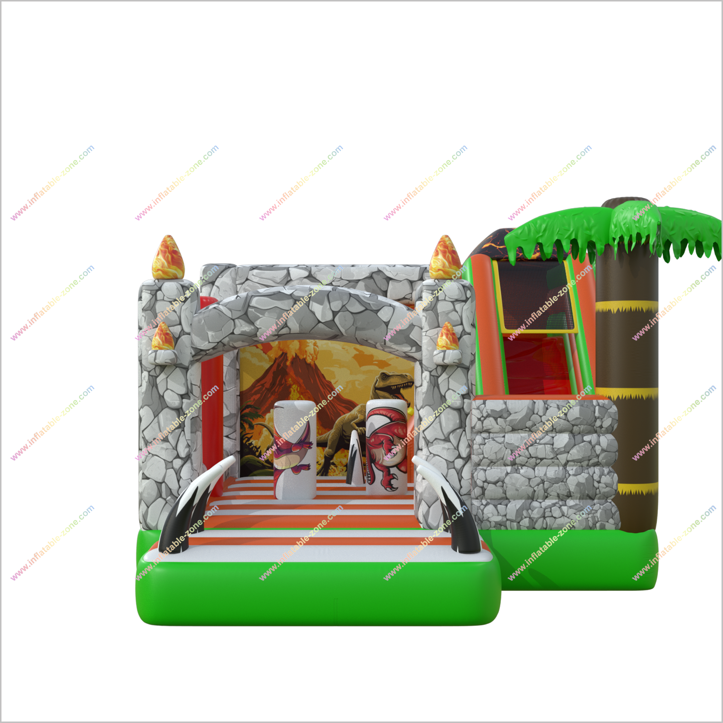 Bouncy Castle Dinosaur Inflatable Outdoor Slide Combo Life Jurassic Adventure Bounce House Slides For Rent