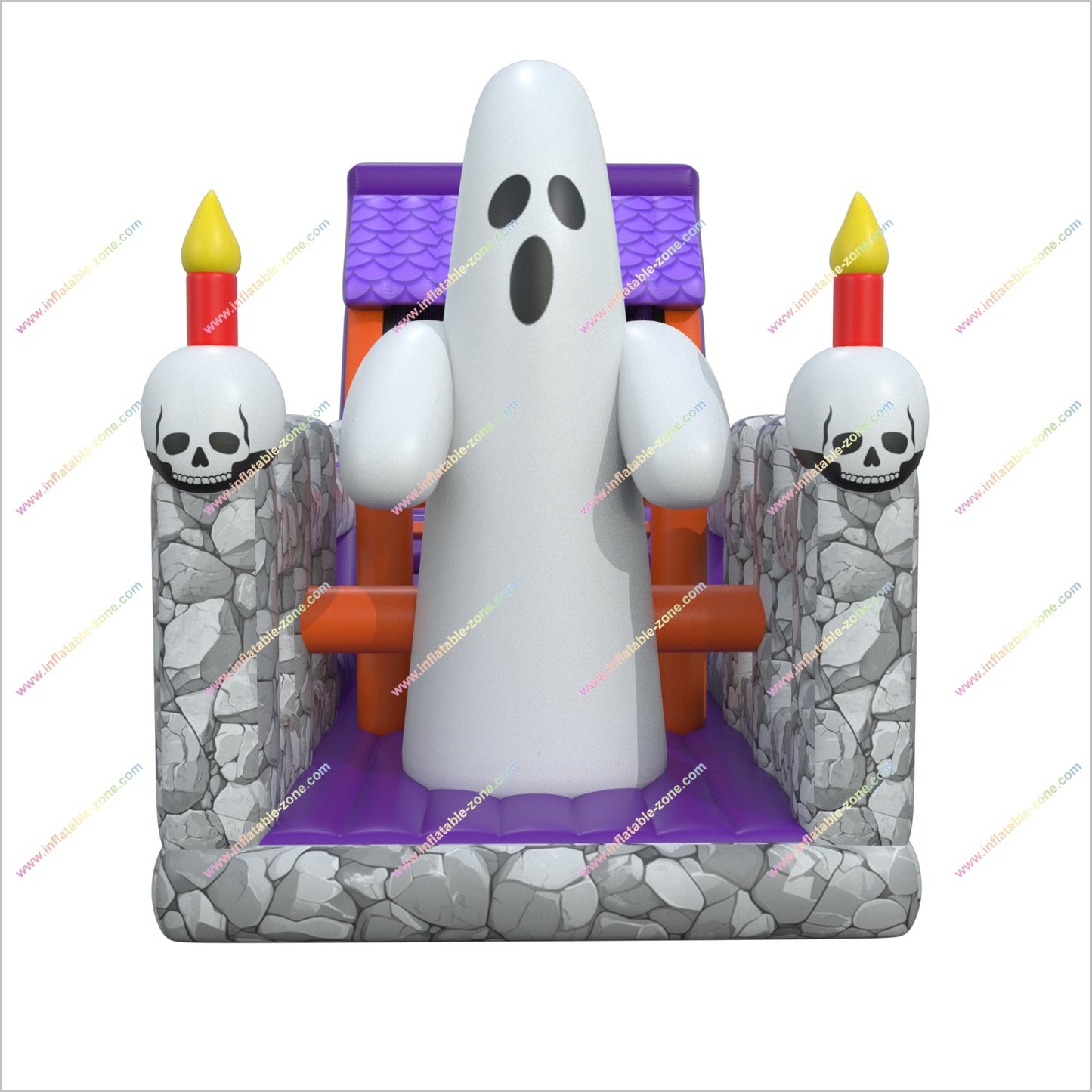 Purchase Inflatable Obstacle Course Friendly Ghost Halloween Party Near Me Inflatable Assault Course For Hire
