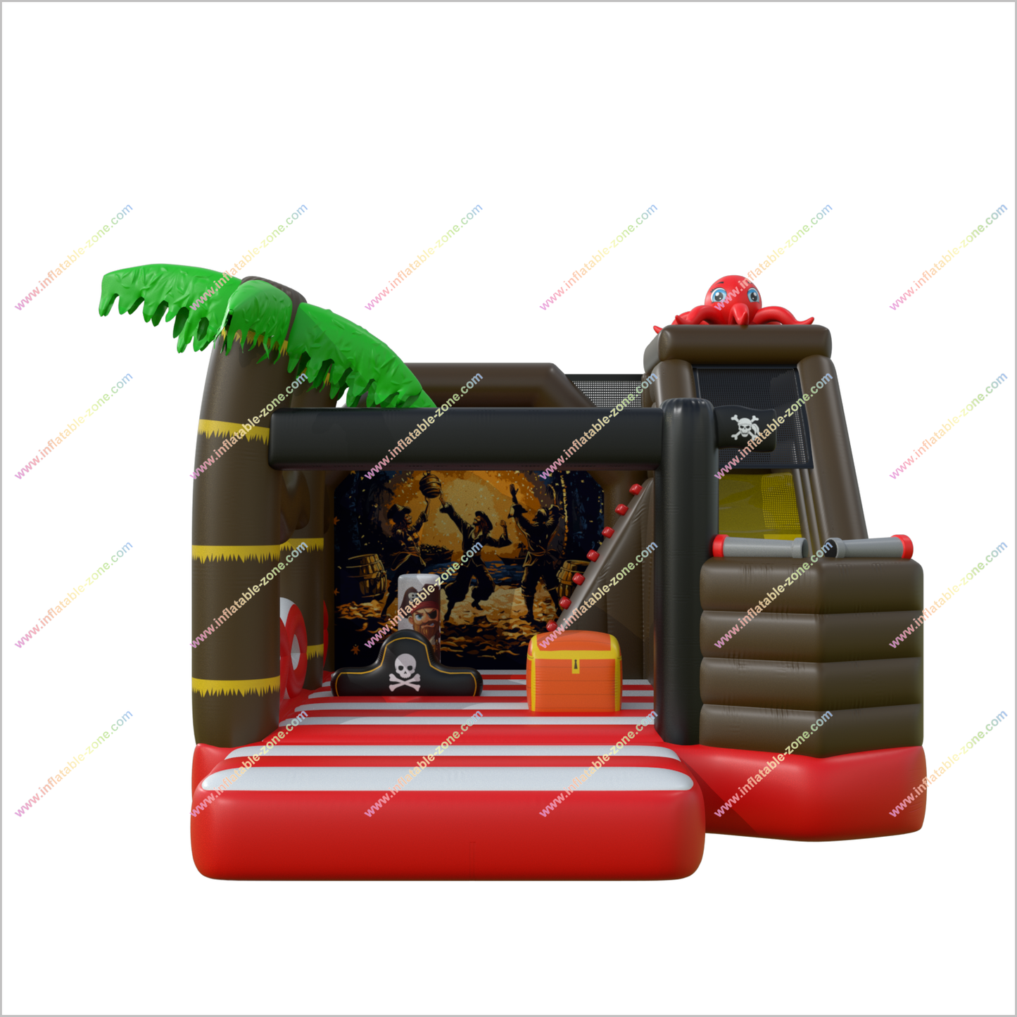 Big Bouncer Pirate Inflatables Adventure Time Combo Play Sport Select Bounce And Slide Hire