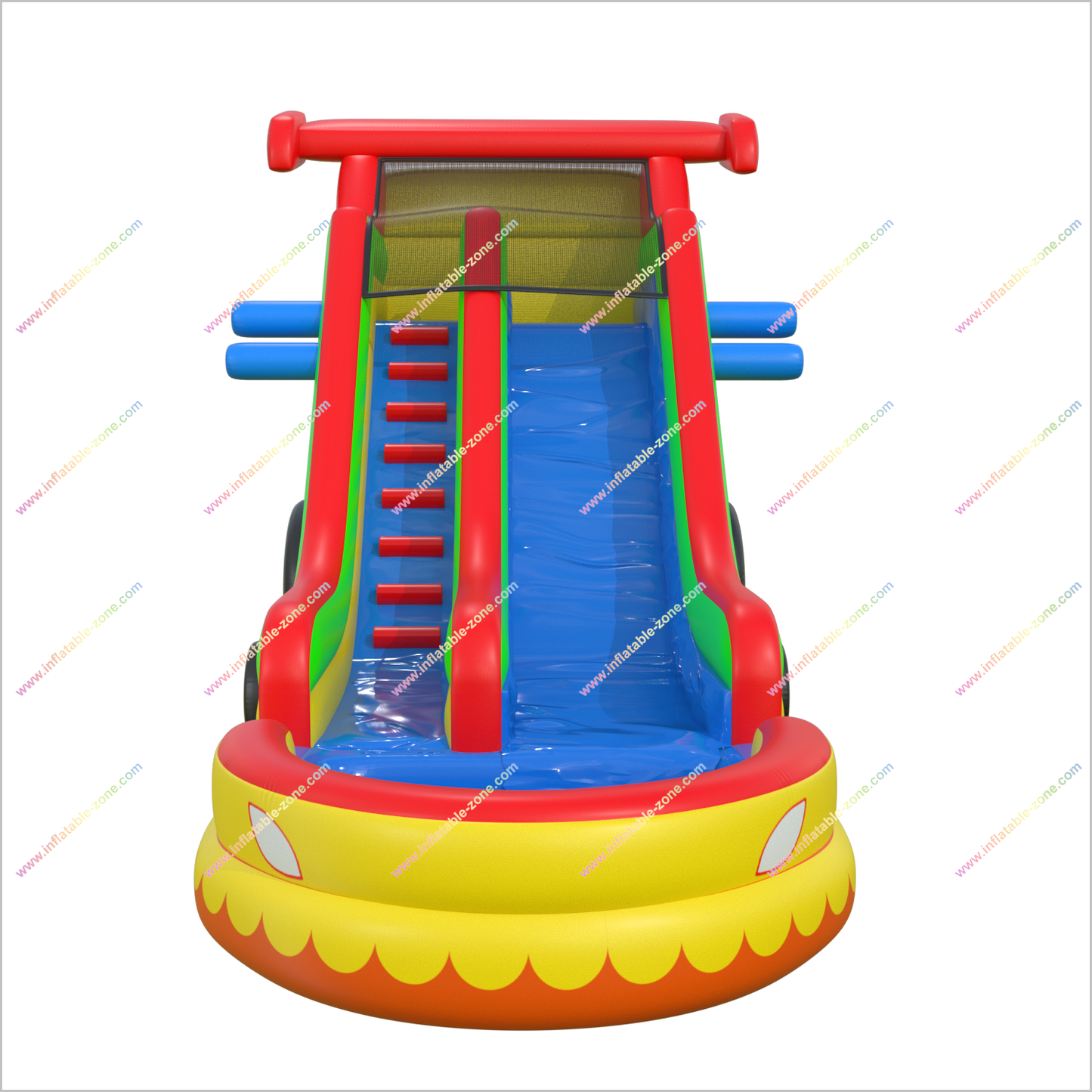 Racing Car Inflatable Water Slide Hire Near Me Childrens Playground Multi-Colored Water Slide For A Swimming Pool