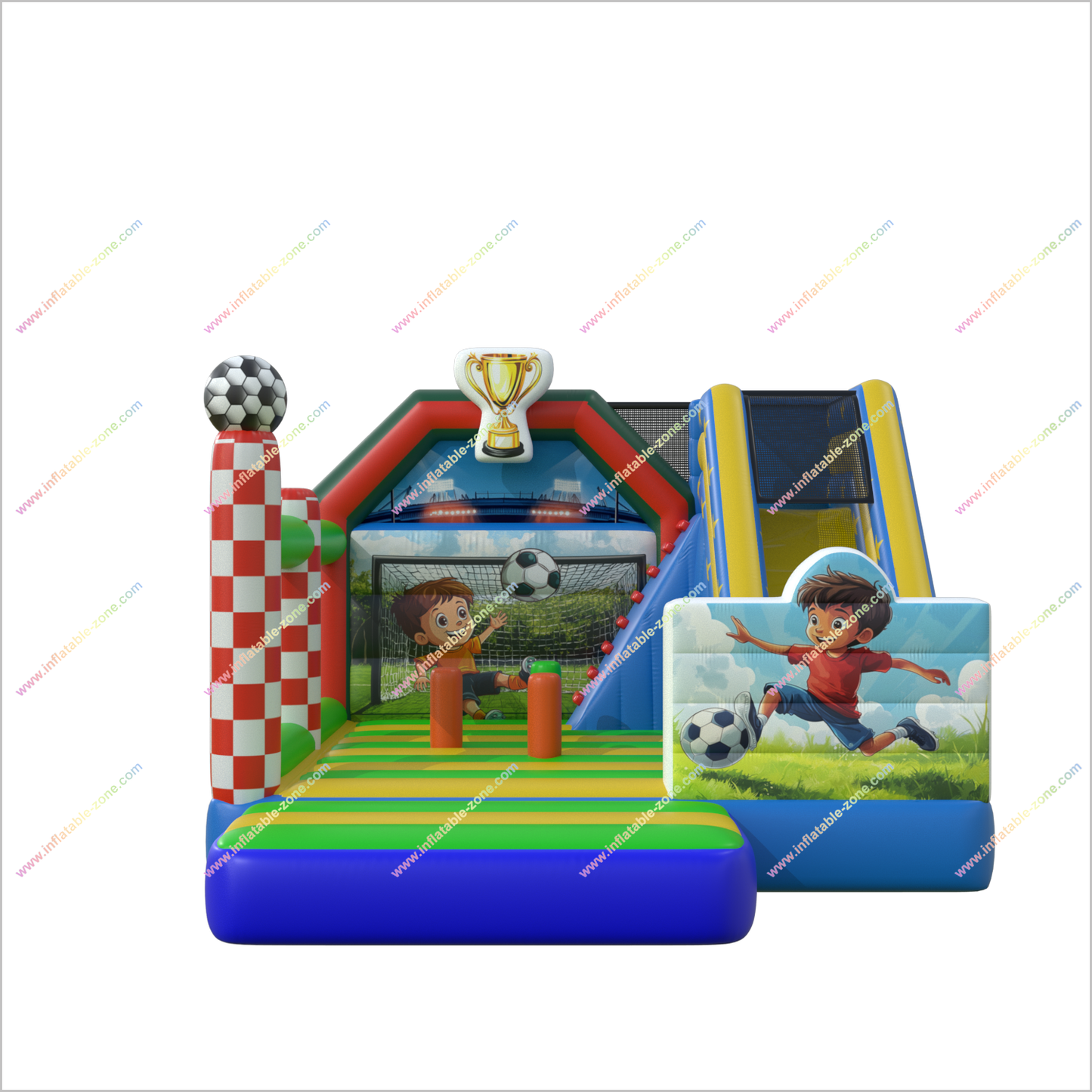 Inflatable Soccer Target Bounce House And Slide Combos Best Playground Equipment Bouncy Castle With Slide Hire Near Me