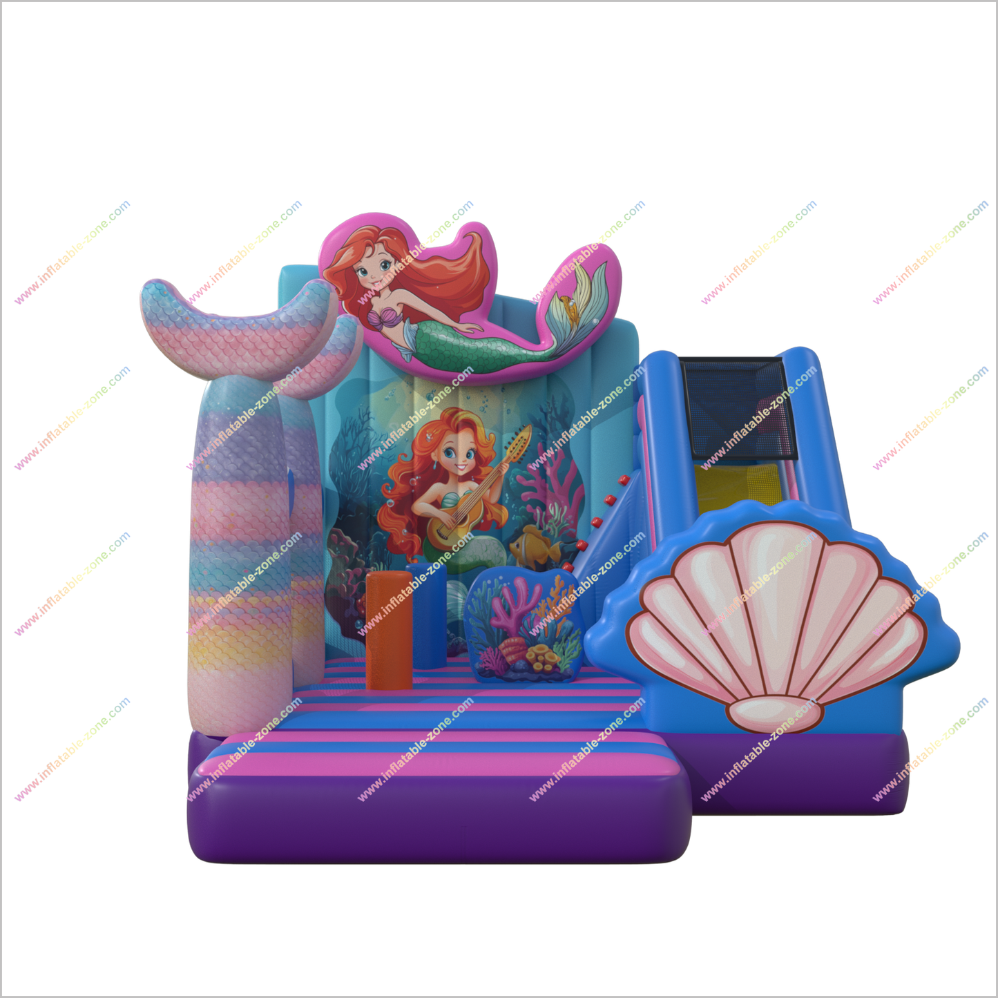 Inflatable Mermaid Bouncy Castle Target Inflatable Slide Combo Gift Princess Jumper Fun For Party