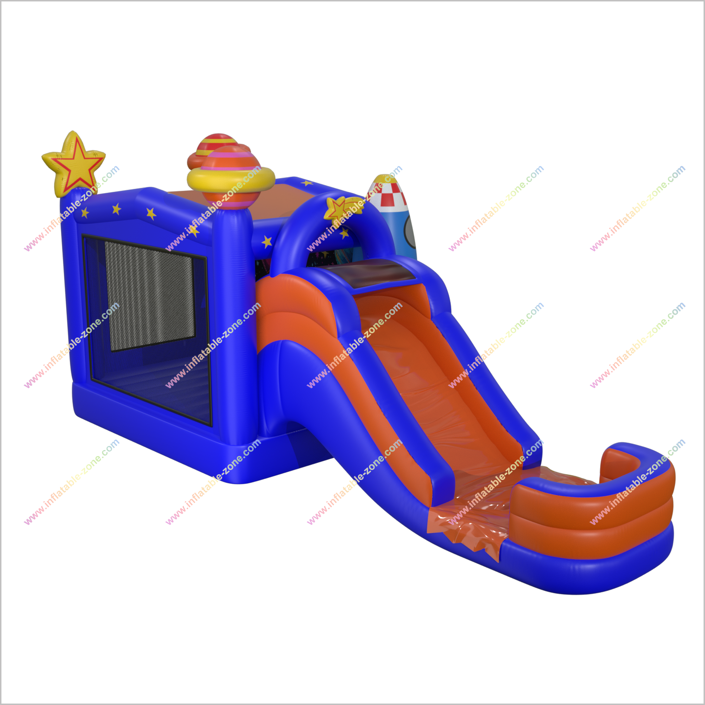 Commercial Space Inflatable Bounce House Water Slide Combo Price Fun Event Jumping Castle And Water Slide Hire - Inflatable-Zone