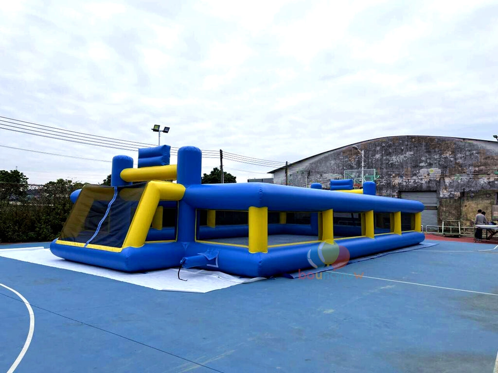 16x8M Kids Inflatable Soccer Playground Outdoor FunEquipment Great for Parties & Football Field Games