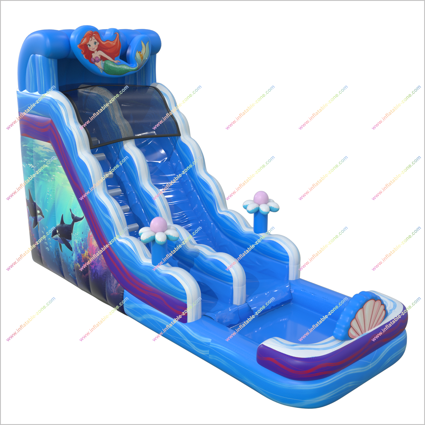 Ariel Little Mermaid Inflatable Water Slide For Rent Near Me Fun Splash Water Park Waterslide To Pool
