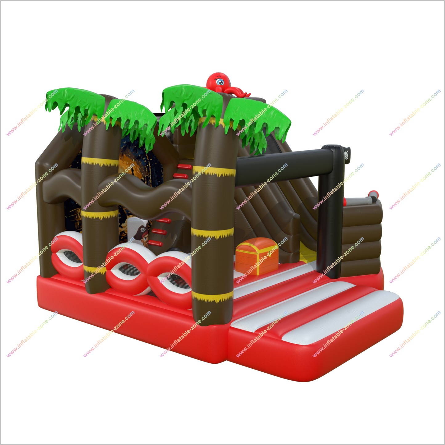 Big Bouncer Pirate Inflatables Adventure Time Combo Play Sport Select Bounce And Slide Hire