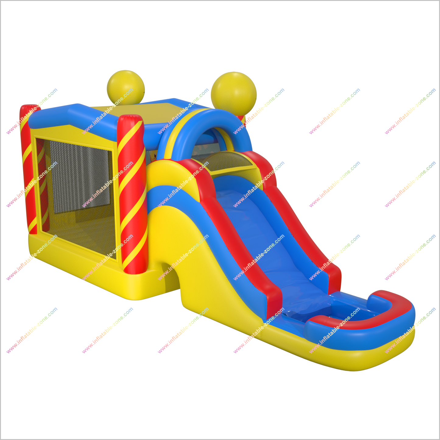 Happy Faces Water Bouncy Castle Rental Inflatable Pool And Slide Joy Combo Water Slide Bounce Houses