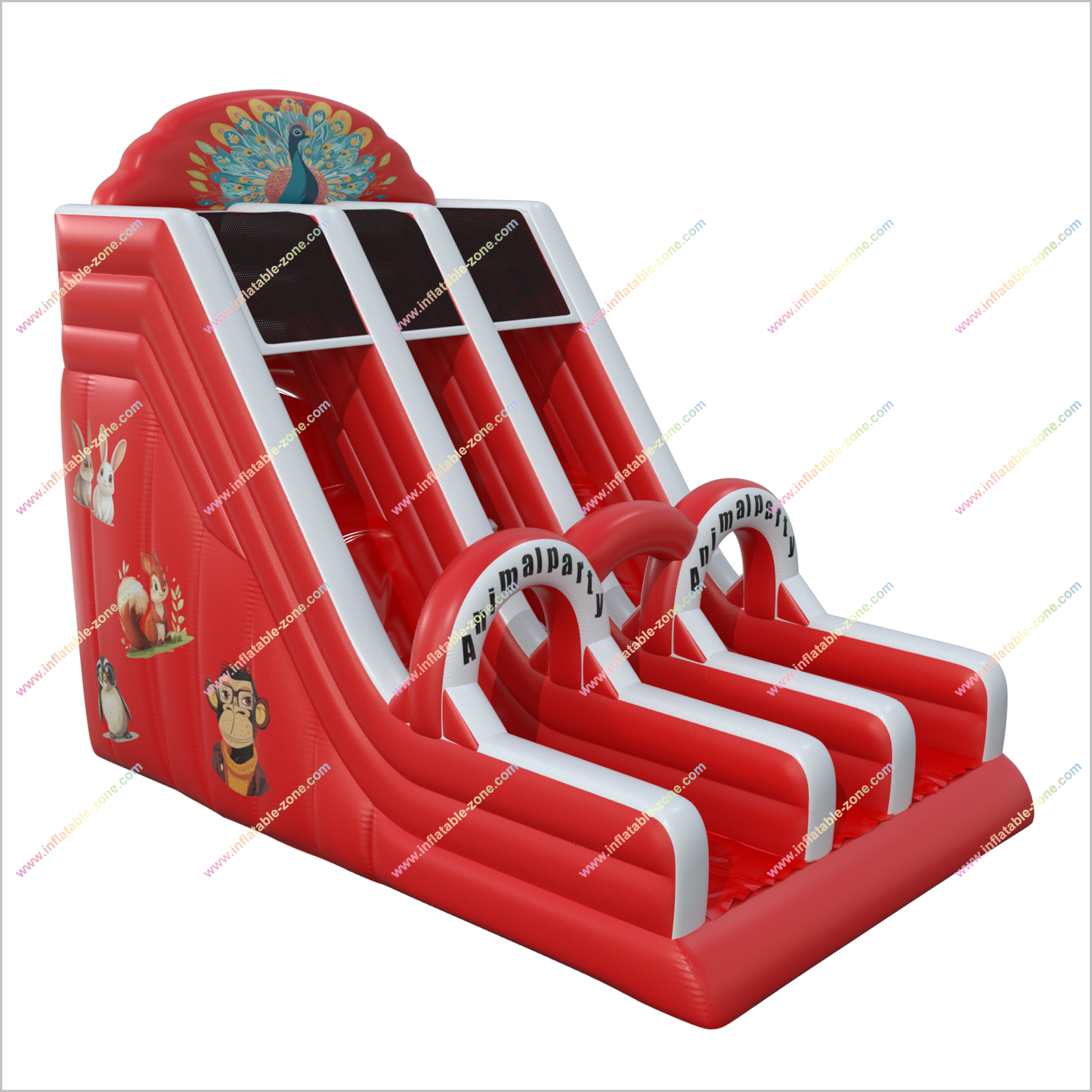 Animal Themed Party Inflatable Slide Rental Near Me Fun Park Amusement Center Double Slip And Slide - Inflatable-Zone