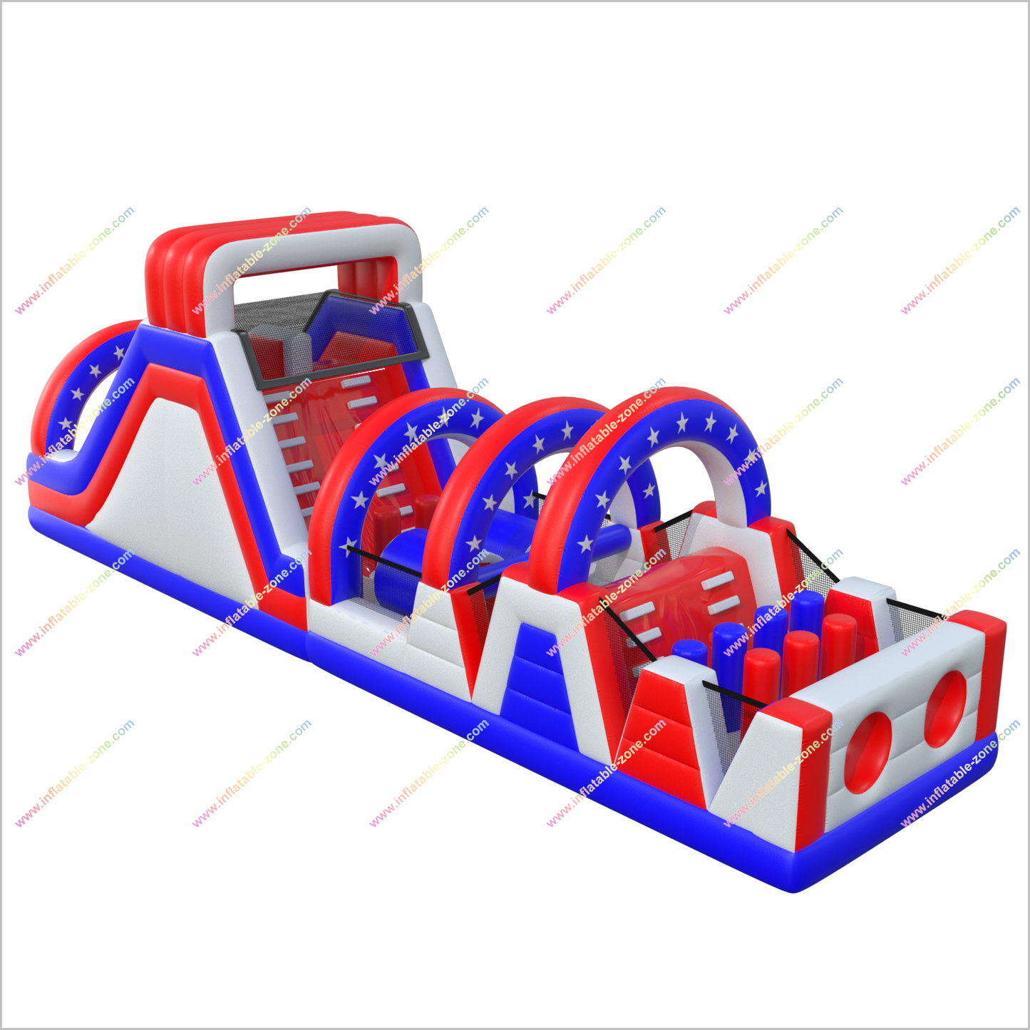 Patriotic Inflatable Adult Obstacle Course Top Rated Party Games Climb And Crawl Obstacle Course Race Near Me