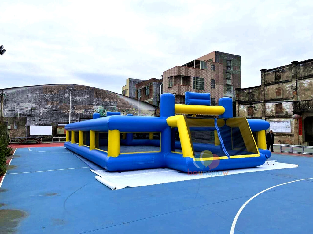 16x8M Kids Inflatable Soccer Playground Outdoor FunEquipment Great for Parties & Football Field Games