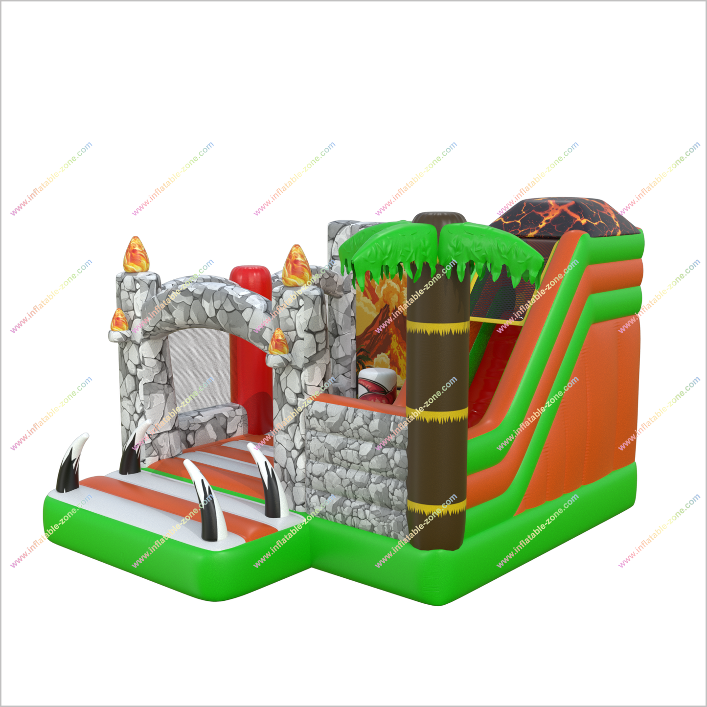 Bouncy Castle Dinosaur Inflatable Outdoor Slide Combo Life Jurassic Adventure Bounce House Slides For Rent
