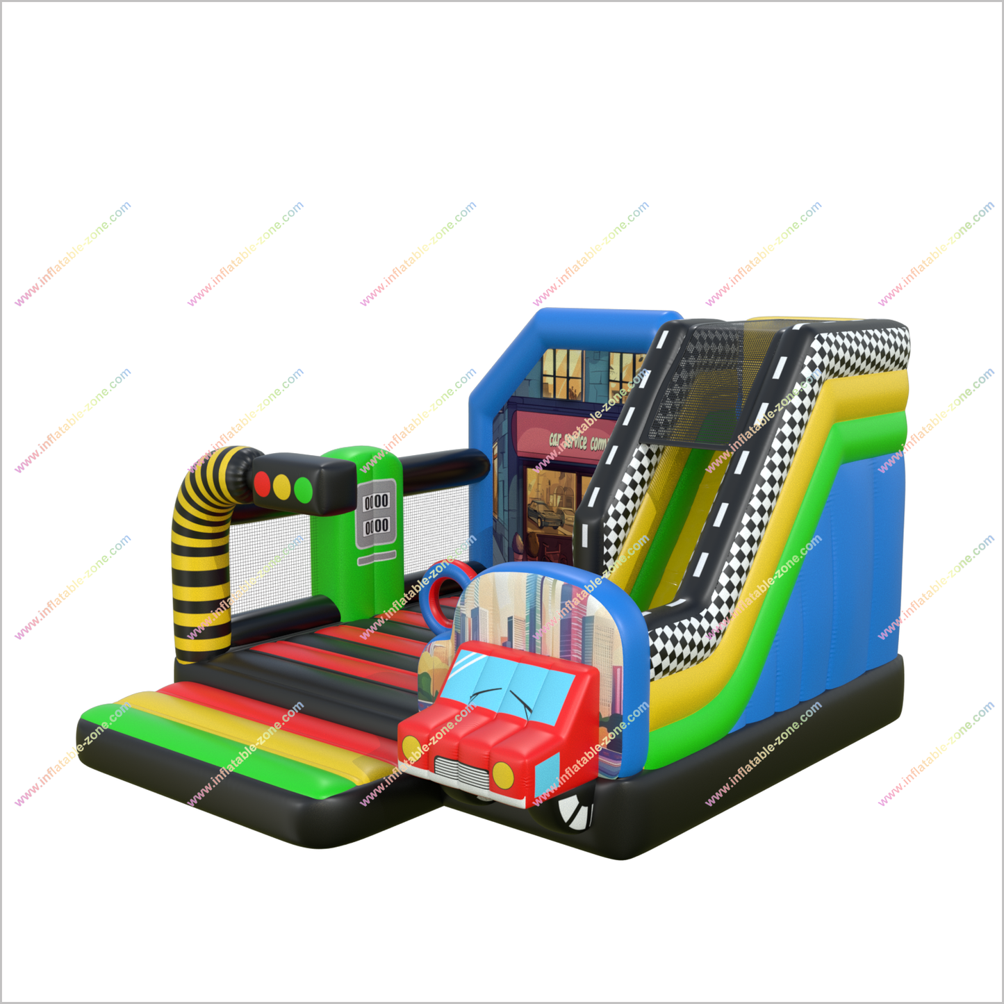 Car Party Bounce House And Slides Combo Inflatable Small Jumping Castle With Slide Blow Up Bouncers For Sale - Inflatable-Zone