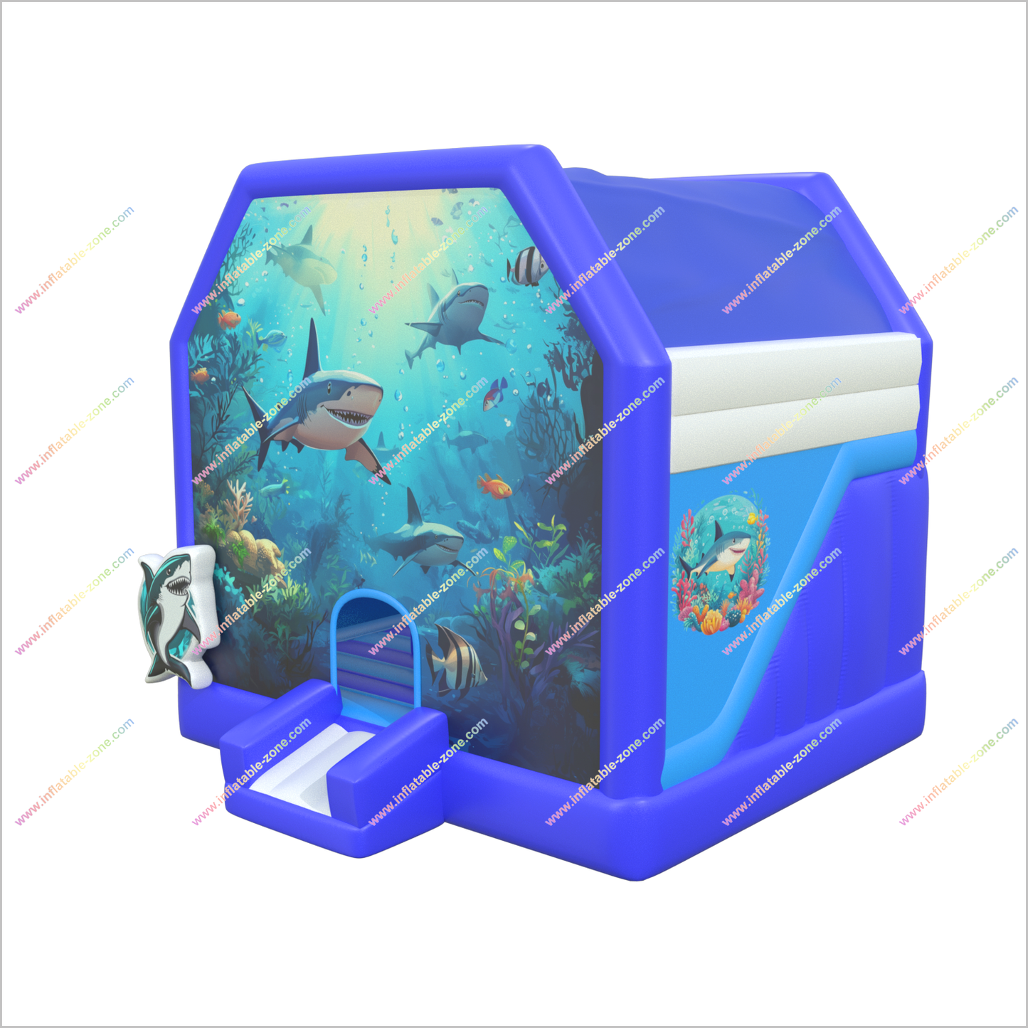 Underwater-Themed Inflatable Jump House Near Me Sharks And Ocean Life Hire A Bouncy Castle For Adults