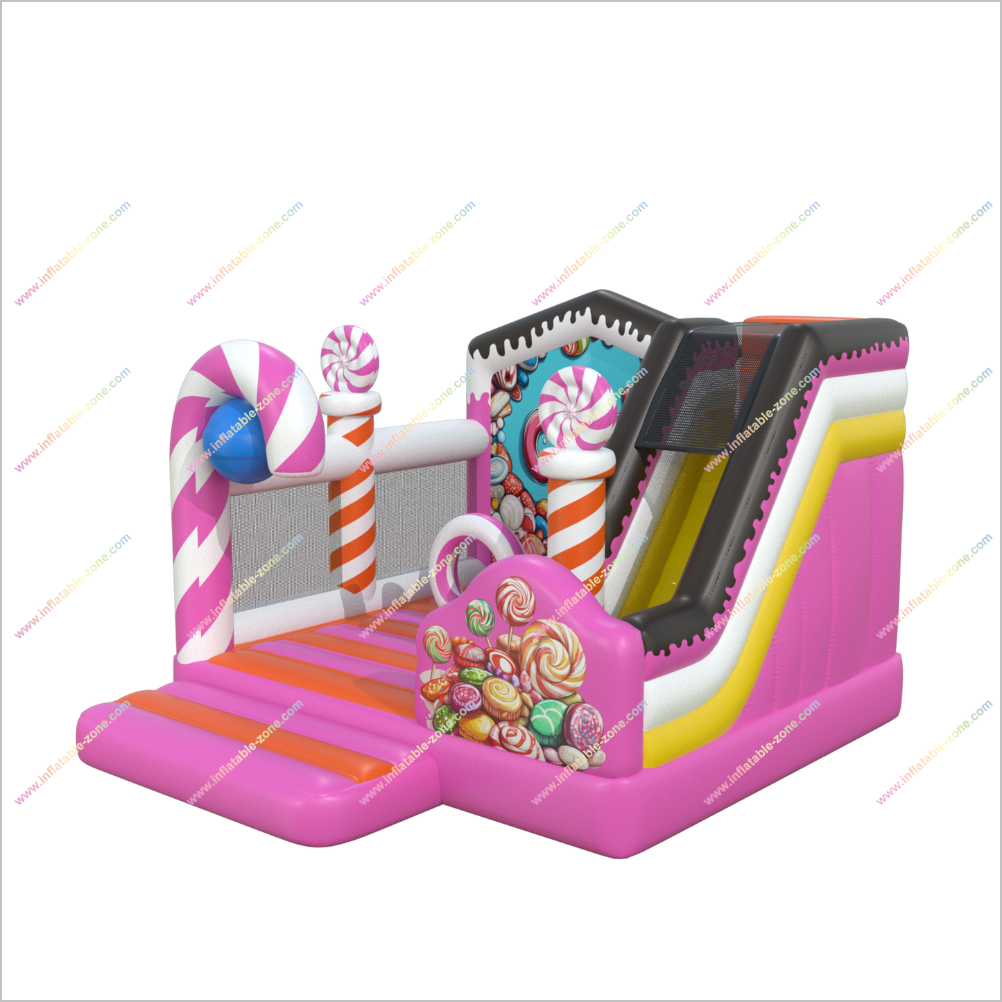 Candy Party Teenager Bounce House Inflatable Slide Sweet Combo Bouncy Castle Parks Jumpers With Slide Rental - Inflatable-Zone