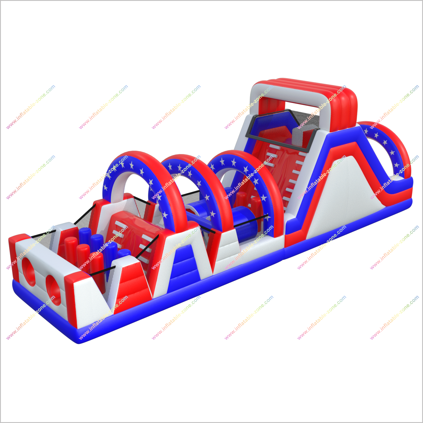 Patriotic Inflatable Adult Obstacle Course Top Rated Party Games Climb And Crawl Obstacle Course Race Near Me