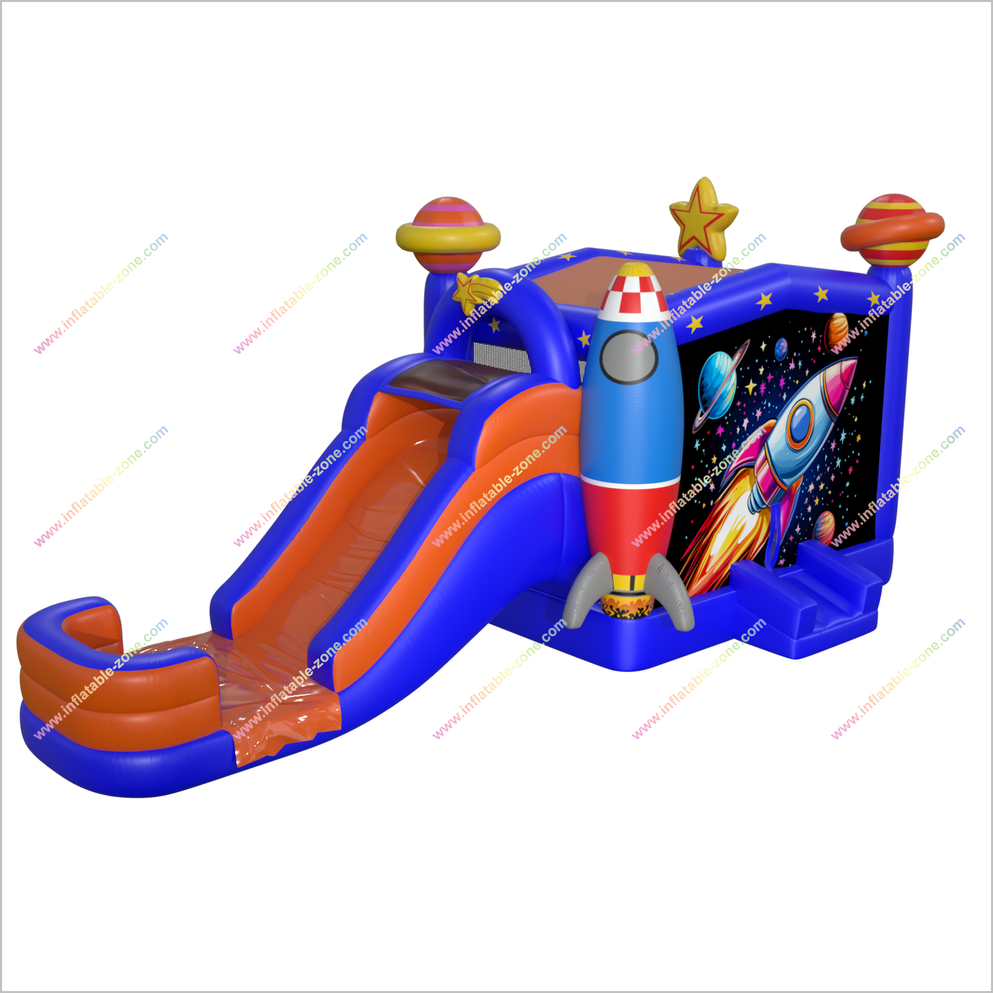 Commercial Space Inflatable Bounce House Water Slide Combo Price Fun Event Jumping Castle And Water Slide Hire - Inflatable-Zone