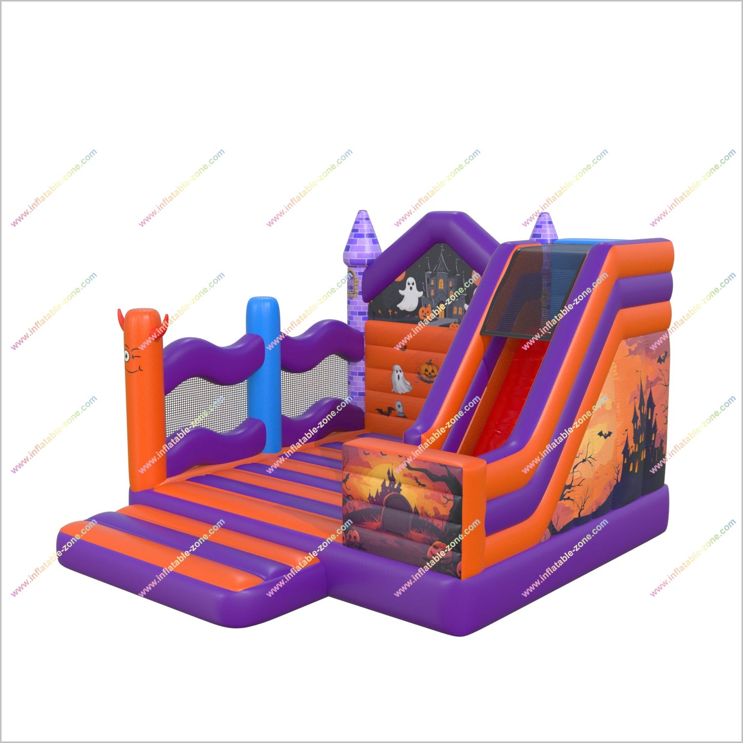 Spooky Halloween Decorations Inflatable Bounce House With Slide Combo Ultimate Jump N Slide Dry Bouncer
