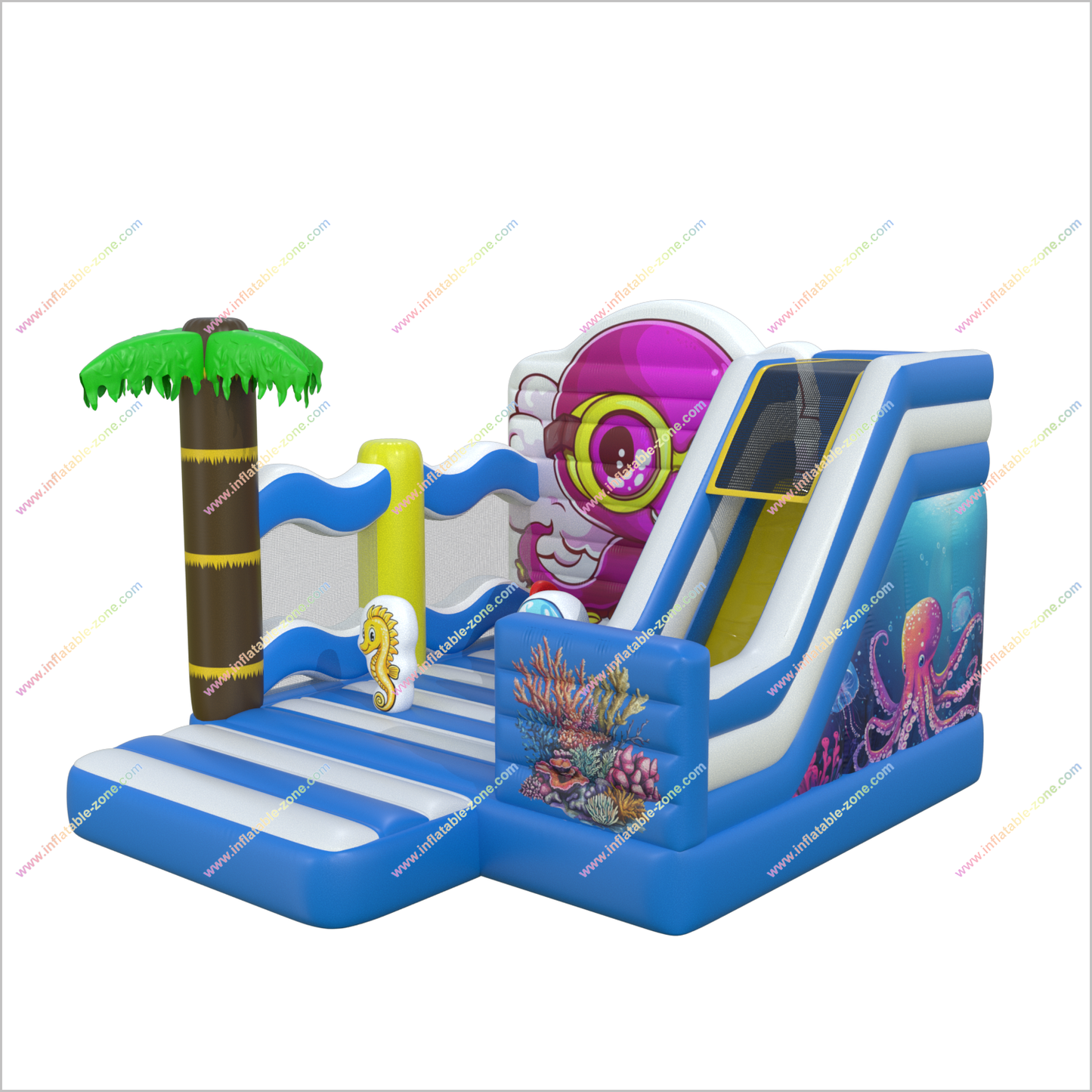 Ocean Play Indoor Playground Jump N Slide Inflatable Bouncer Holiday Combo Bouncy Slide For Hire