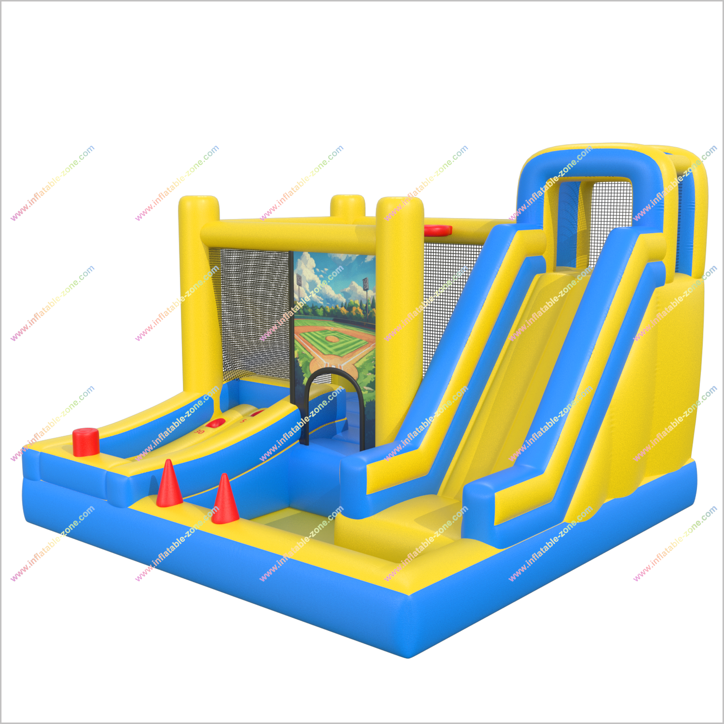 Buy Blow Up Bounce House Inflatable Sports Combo Obstacle Games Fun Bouncy Castles Tall Inflatable Slide