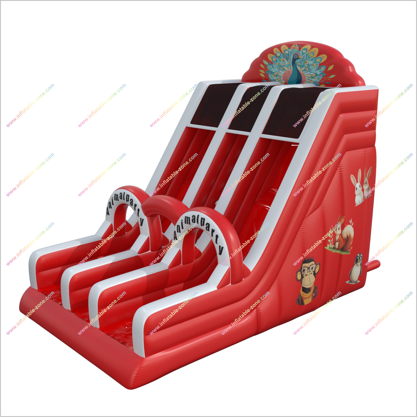 Animal Themed Party Inflatable Slide Rental Near Me Fun Park Amusement Center Double Slip And Slide - Inflatable-Zone
