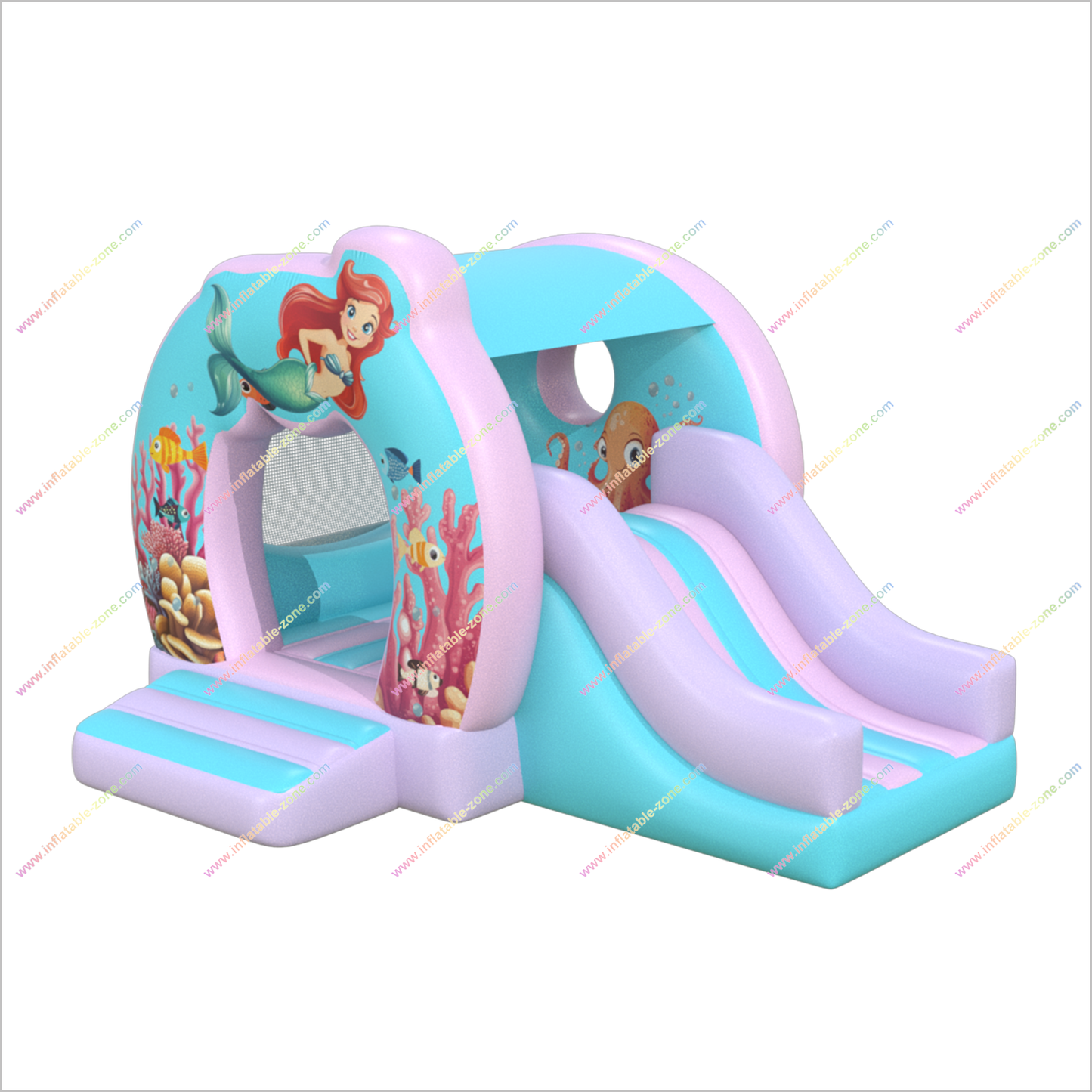 Ocean Under The Sea Inflatable Castle Indoor Jumper With Slide Rental Small Combo Slide Bounce House For Sale - Inflatable-Zone