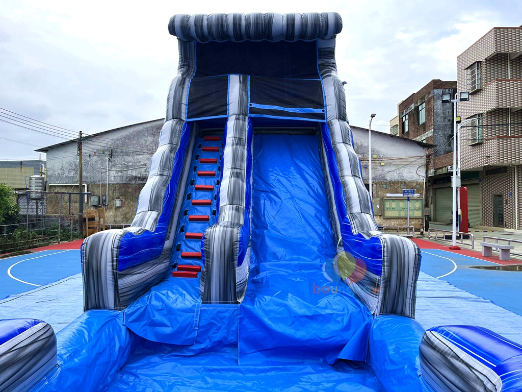 Fun Outdoor Commercial Inflatable Water Slide Wet & Dry Bounce House with Pool