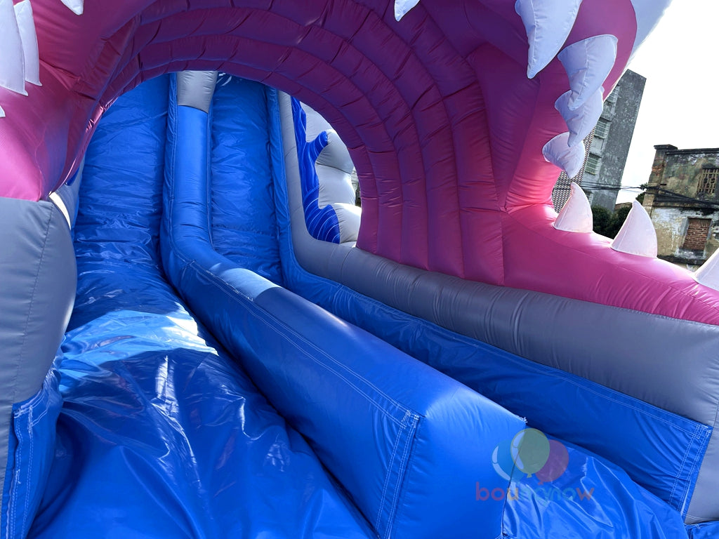 Commercial Grade High-Quality Fun Shark Inflatable Water Slide Safe for Parties Events